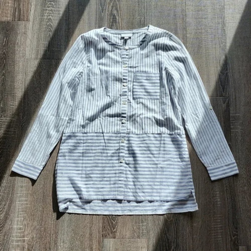 🍁 J.Jill striped cotton Blouse 🍁